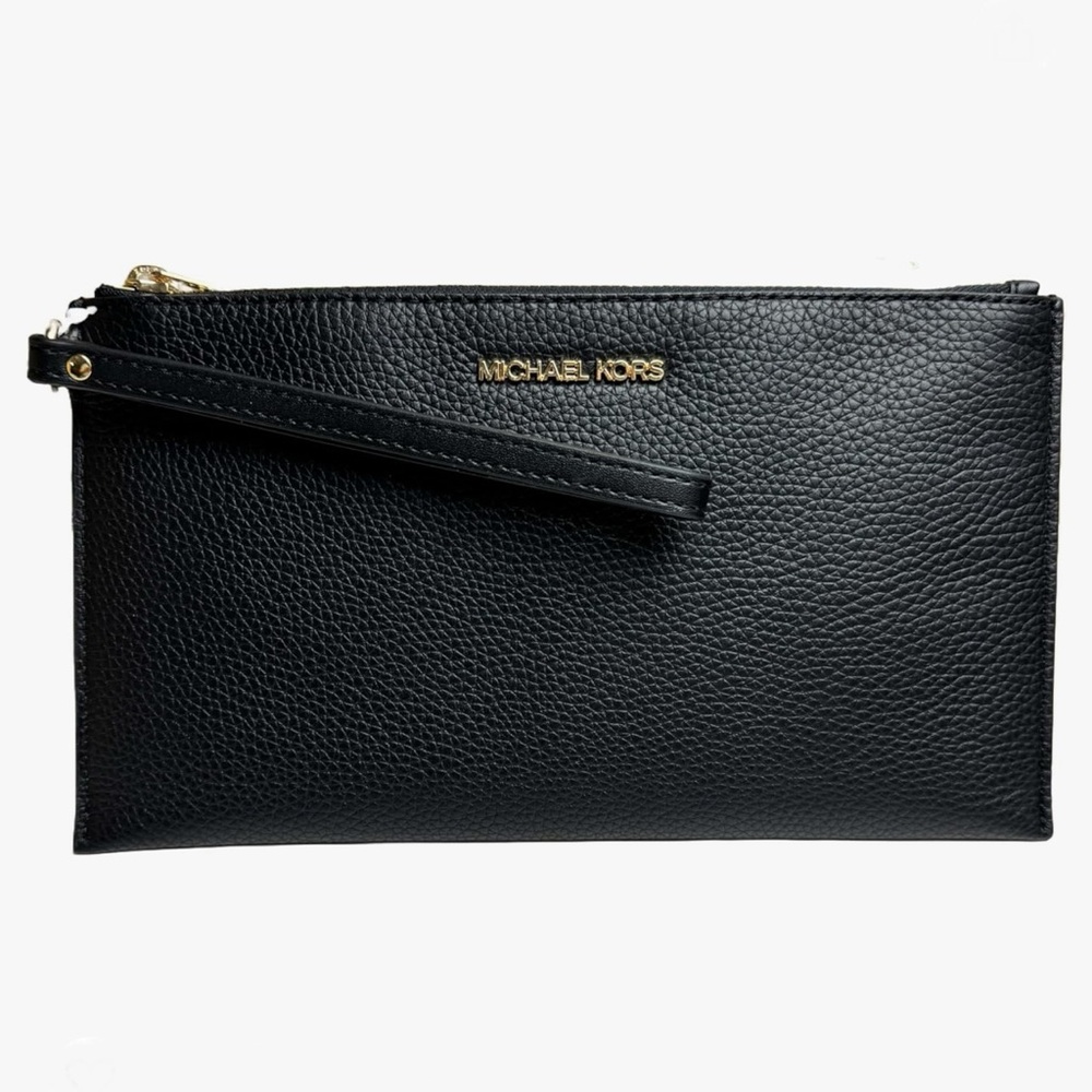 Michale Kors | Black Leather Wristlet